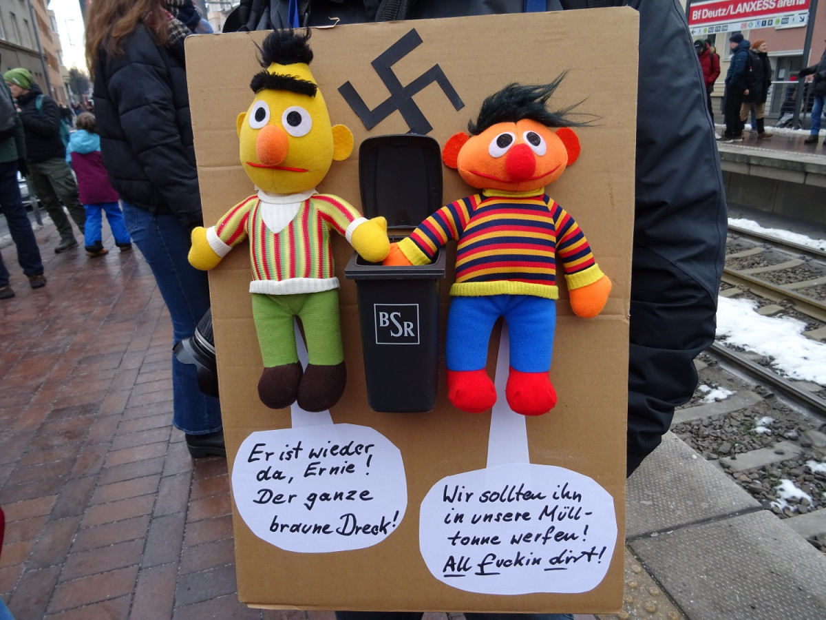 Heute bei der Demo gegen AfD in Köln