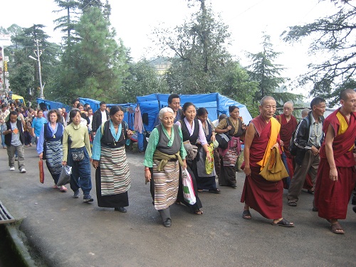 Demo gegen die Besetzung Tibets