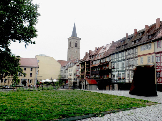 an der Krämerbrücke, mein Lieblingsort in der Nähe :-)